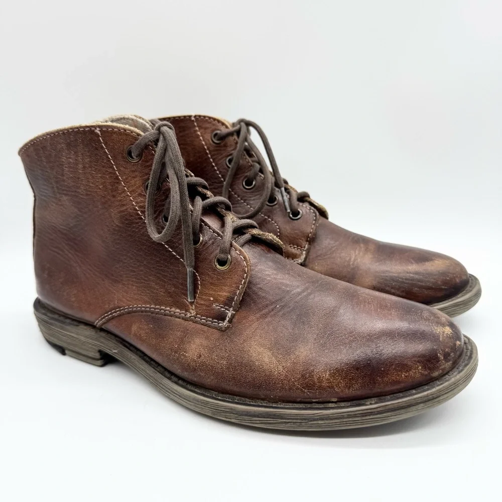 Bed Stu Men's Hoover Lace Up Chukka Boot Brown Distressed Size‎ 8.5 Minimalist